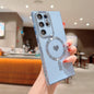 Brushed Magnetic Suction Electroplating Side Real Love Wireless Charger Eye Protection Mobile Phone Protective Cover