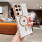 Brushed Magnetic Suction Electroplating Side Real Love Wireless Charger Eye Protection Mobile Phone Protective Cover