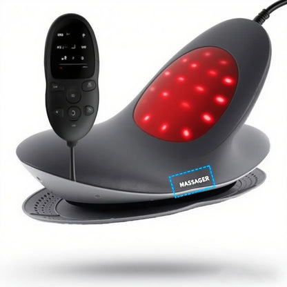 Lumbar massager, electric waist vibration hot compress lumbar traction device, relaxing household lumbar soothing devi