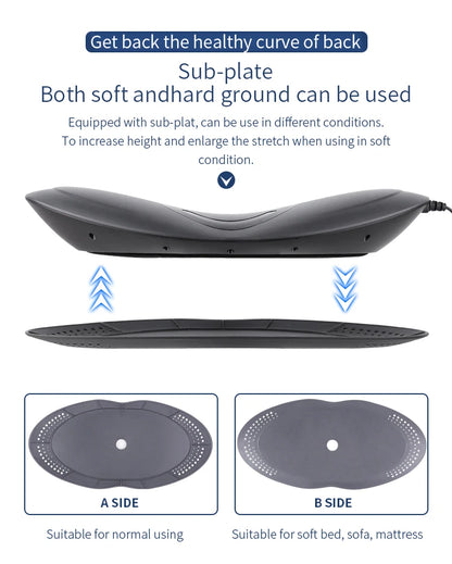 Lumbar massager, electric waist vibration hot compress lumbar traction device, relaxing household lumbar soothing devi