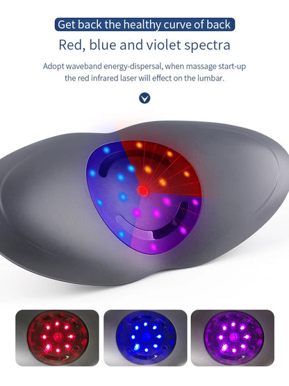 Lumbar massager, electric waist vibration hot compress lumbar traction device, relaxing household lumbar soothing devi