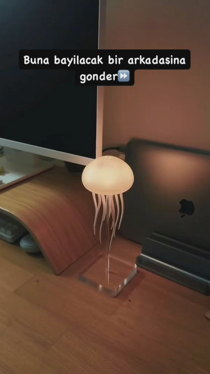 Jellyfish Mood Lamp LED Jellyfish Night Light Portable Jellyfish Lamp Jellyfish Decorations Smart Table Lamp For Bedside Desk